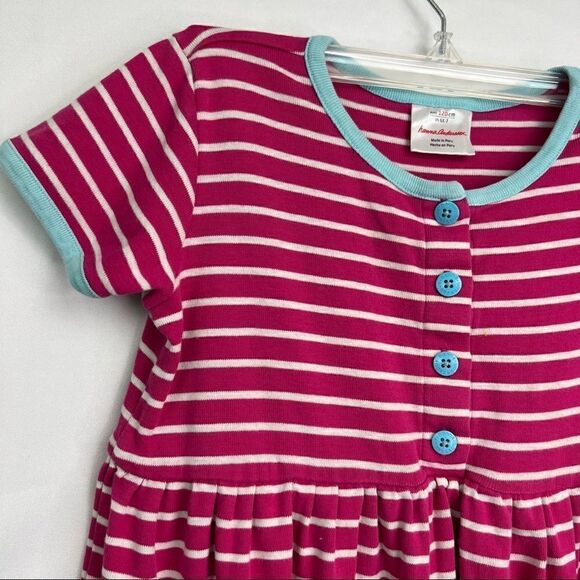 Hanna Andersson Pink and white short sleeve dress - Picture 4 of 9